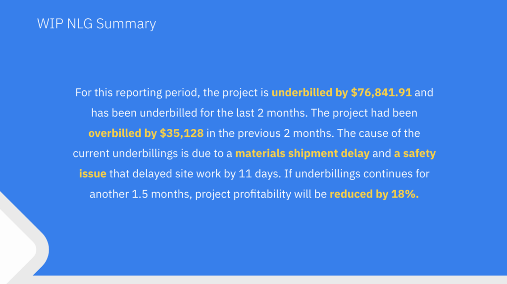 WIP NLG Summary