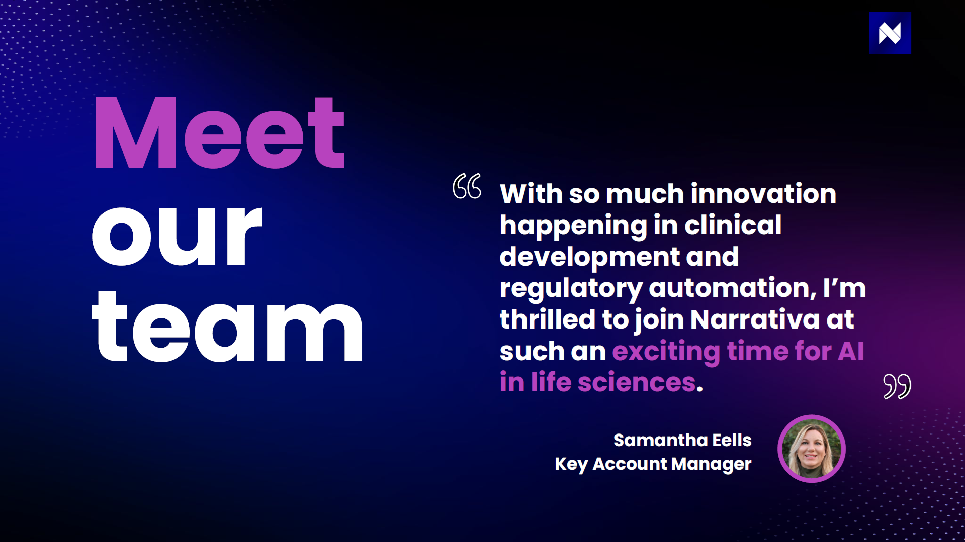 Narrativa welcomes Samantha Eells as Key Account Manager